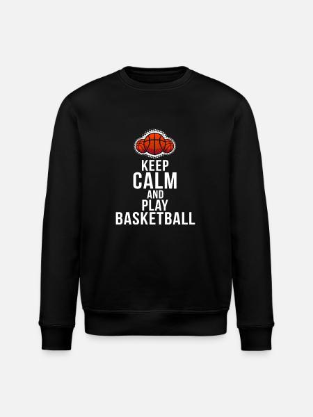 Keep Calm and Play Basketball - Stanley/Stella ROLLER Unisex Organic Sweatshirt - black