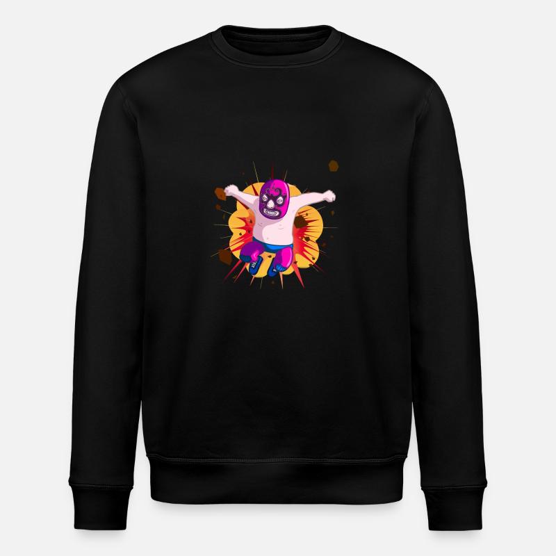 "Wrestler" - Stanley/Stella Unisex Bio-Sweatshirt ROLLER - Schwarz