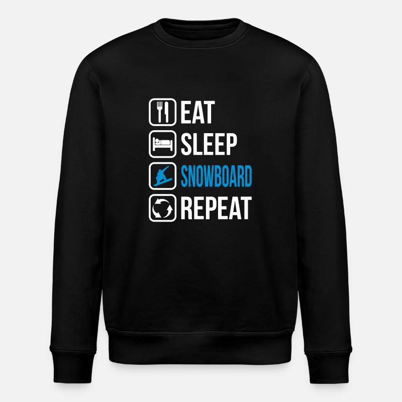 Mangez Sleep Snowboard Repeat - Sweat bio ROLLER Stanley/Stella Unisexe - noir