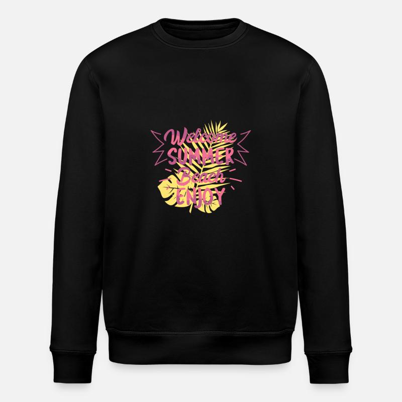 Willkommenes Sommer-Strand-Geschenk-Shirt - Stanley/Stella Unisex Bio-Sweatshirt ROLLER - Schwarz