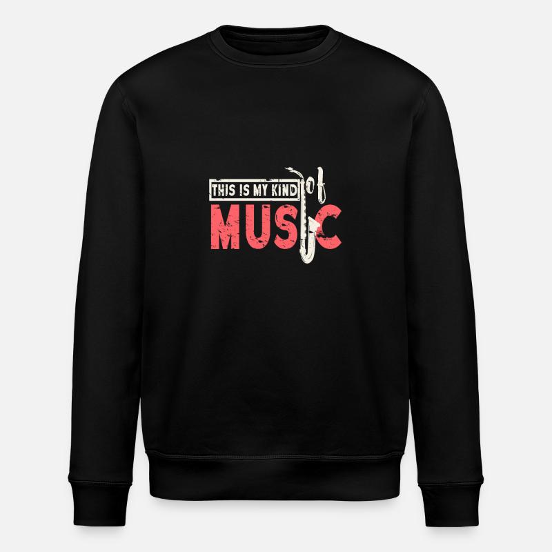 saxophone - Stanley/Stella ROLLER Unisex Organic Sweatshirt - black