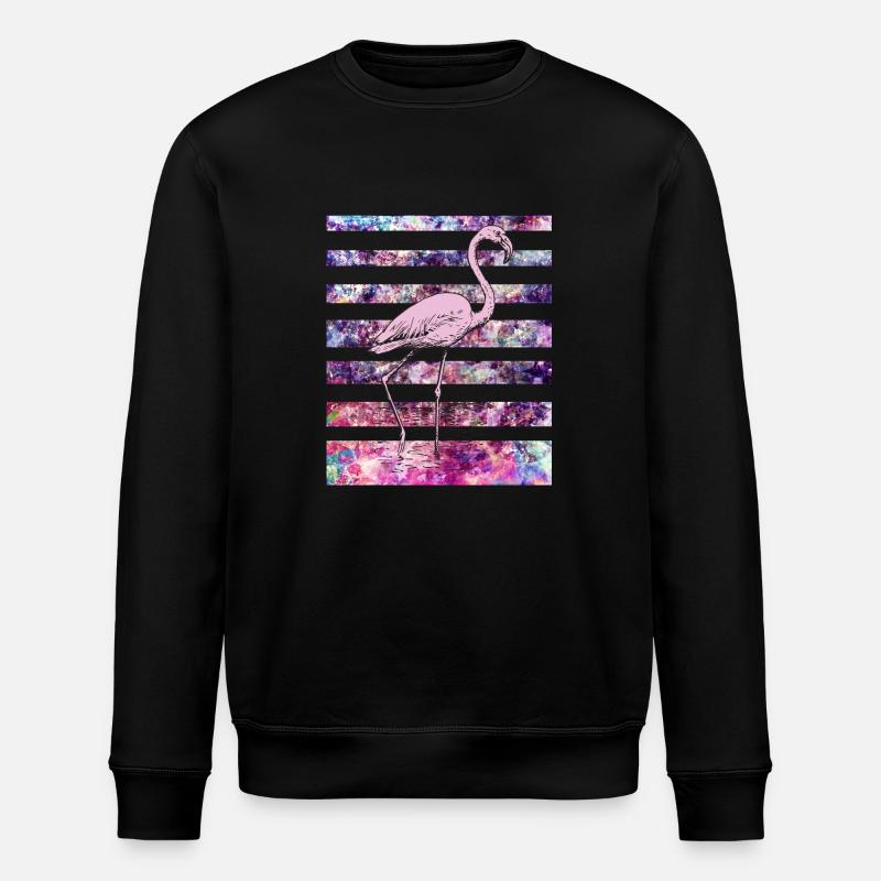 Flamant rose - Sweat bio ROLLER Stanley/Stella Unisexe - noir