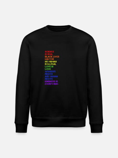 Science is Real - LGBT - Stanley/Stella ROLLER Unisex Organic Sweatshirt - black