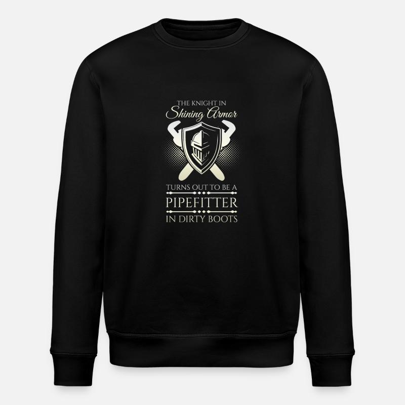 Pipefitter Knight - Stanley/Stella Unisex Bio-Sweatshirt ROLLER - Schwarz