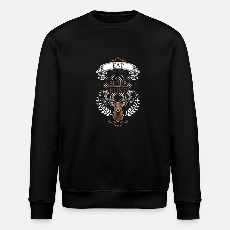 Eat, Sleep, Hunt! - Stanley/Stella Unisex Bio-Sweatshirt ROLLER - Schwarz