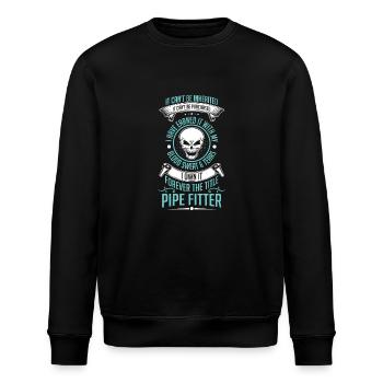 Pipefitter owned it - Stanley/Stella ROLLER Unisex Organic Sweatshirt - black - Front - Nik (191cm)