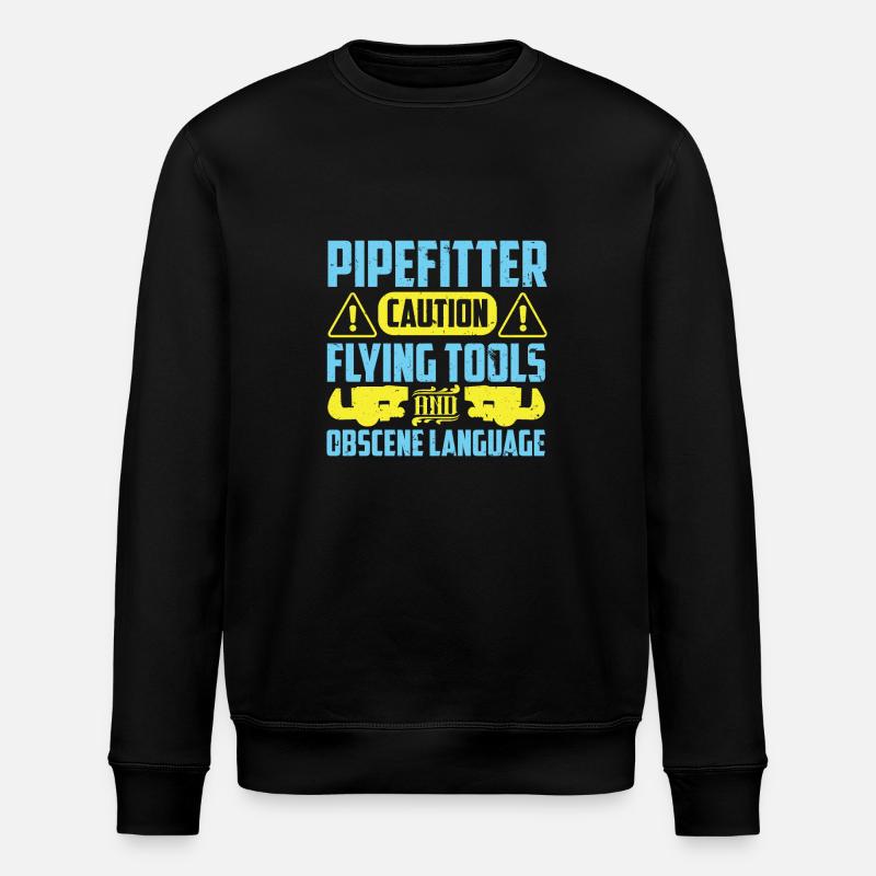 Mise en garde du tuyauteur - Sweat bio ROLLER Stanley/Stella Unisexe - noir