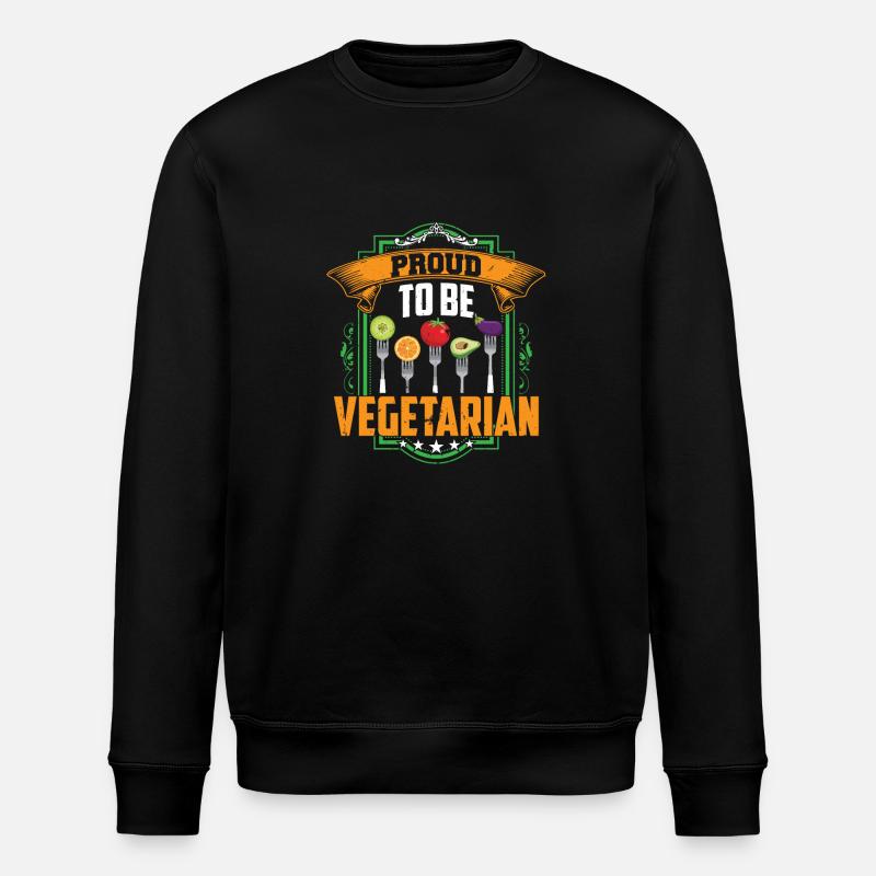 Fier d'être végétarien - Sweat bio ROLLER Stanley/Stella Unisexe - noir