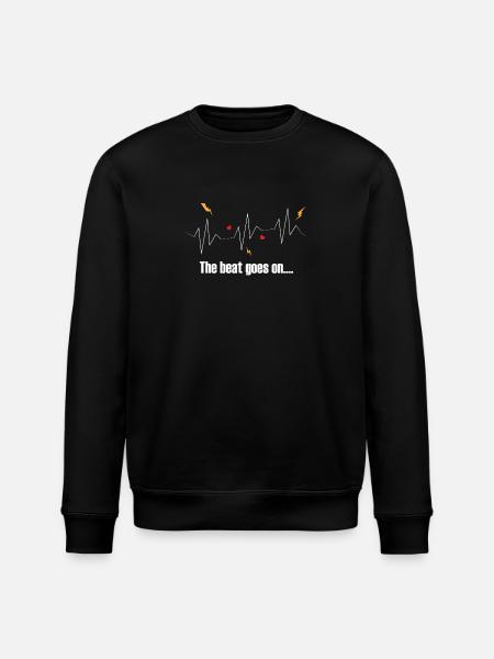 Herzschlag Infarkt Herzanfall Flimmern Pumpe - Stanley/Stella Unisex Bio-Sweatshirt ROLLER - Schwarz