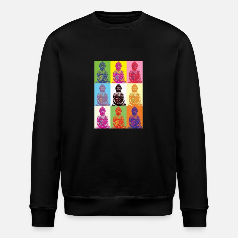 Buddha Popart - Sweat bio ROLLER Stanley/Stella Unisexe - noir