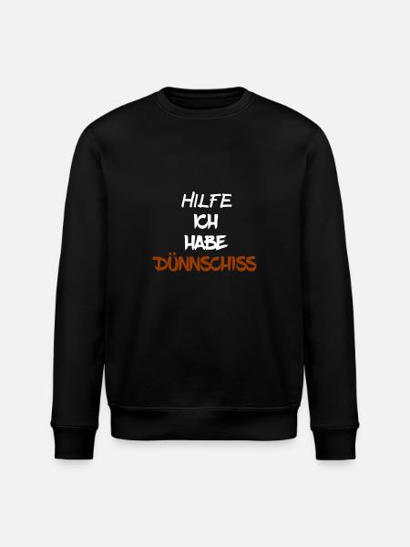 DÜNNSCHISS - STINKER - DURCHFALL - SCHEIßE - Stanley/Stella Unisex Bio-Sweatshirt ROLLER - Schwarz
