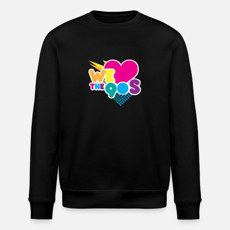 We love the 90's - Stanley/Stella ROLLER Unisex Organic Sweatshirt - black