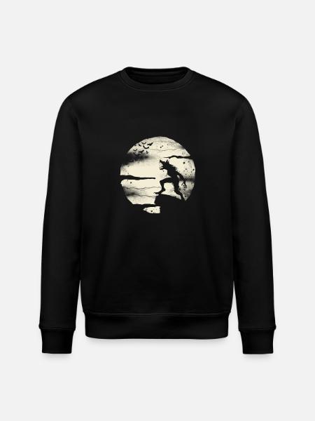 Werewolf With The Full Moon - Stanley/Stella ROLLER Unisex Organic Sweatshirt - black