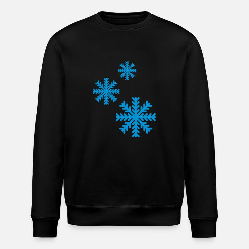 schneeflocken__f1 - Stanley/Stella Unisex Bio-Sweatshirt ROLLER - Schwarz