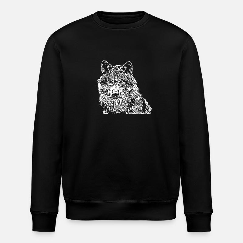 wolf - Stanley/Stella ROLLER Unisex Organic Sweatshirt - black