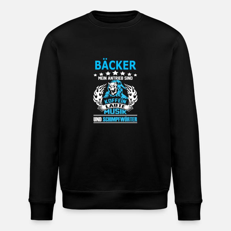 baecker - Stanley/Stella Unisex Bio-Sweatshirt ROLLER - Schwarz