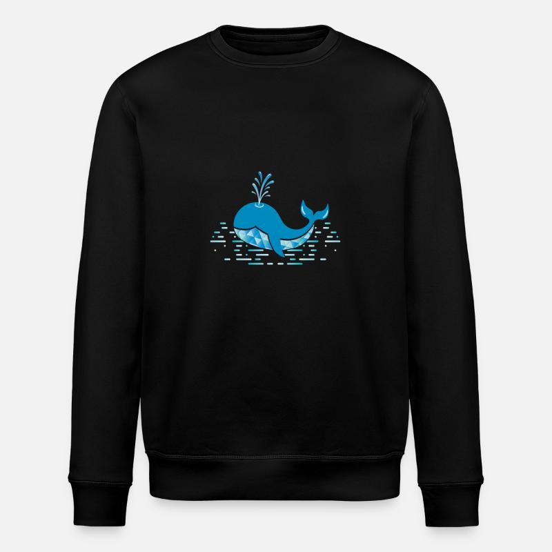 Baleine - Sweat bio ROLLER Stanley/Stella Unisexe - noir