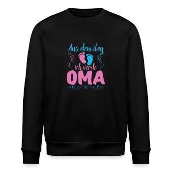 Aus dem Weg ich werde Oma - Nachwuchs Enkel - Stanley/Stella Unisex Bio-Sweatshirt ROLLER - Schwarz - Vorne - Nik (191cm)