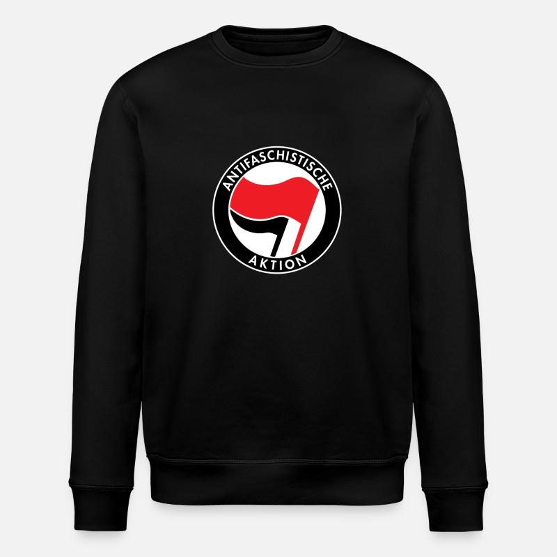 Action antifasciste, Logo Antifa, Drapeaux - Sweat bio ROLLER Stanley/Stella Unisexe - noir