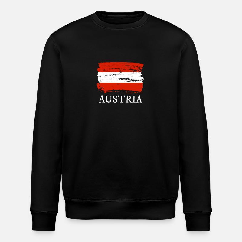 Österreich - Stanley/Stella Unisex Bio-Sweatshirt ROLLER - Schwarz
