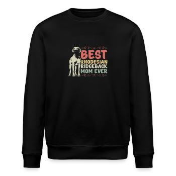 Rhodesian Ridgeback Mom Geschenkidee - Stanley/Stella Unisex Bio-Sweatshirt ROLLER - Schwarz - Vorne - Nik (191cm)