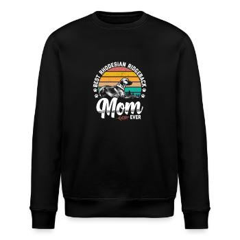 Rhodesian Ridgeback Mom | Geschenk Hund - Stanley/Stella Unisex Bio-Sweatshirt ROLLER - Schwarz - Vorne - Nik (191cm)