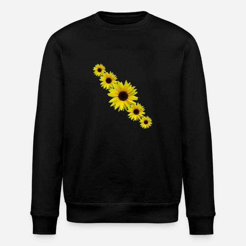 Tournesol, tournesol, fleurs - Sweat bio ROLLER Stanley/Stella Unisexe - noir