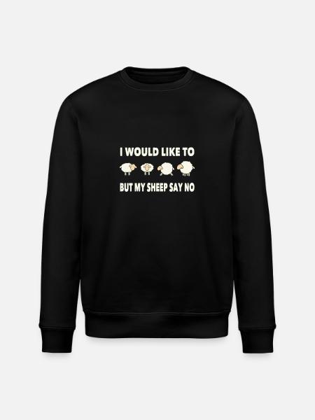 Sheep saying - Stanley/Stella ROLLER Unisex Organic Sweatshirt - black