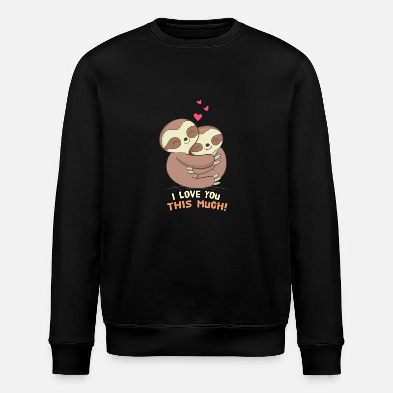 Sloth Love - Stanley/Stella ROLLER Unisex Organic Sweatshirt - black