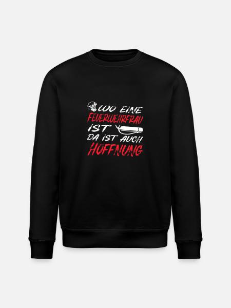 Feuerwehrfrau - Stanley/Stella Unisex Bio-Sweatshirt ROLLER - Schwarz