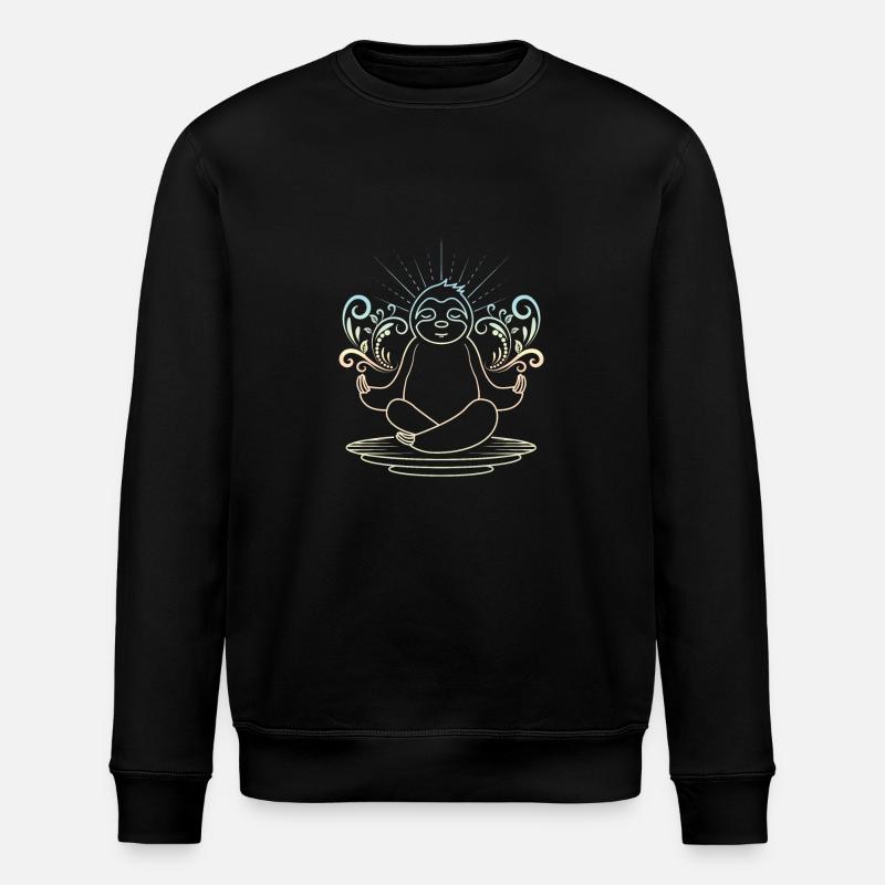 Sloth yoga - Stanley/Stella ROLLER Unisex Organic Sweatshirt - black