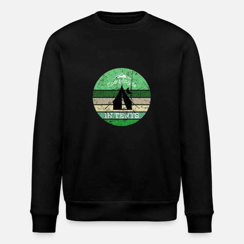 Camping Campen Zelten - Sweat bio ROLLER Stanley/Stella Unisexe - noir