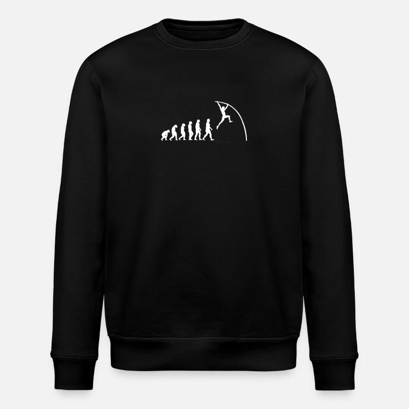 Pole Vaulting Evolution - Stanley/Stella ROLLER Unisex Organic Sweatshirt - black
