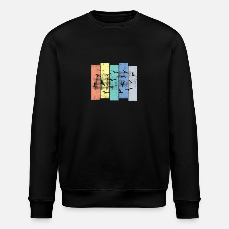 Birds Migratory Birds - Stanley/Stella ROLLER Unisex Organic Sweatshirt - black