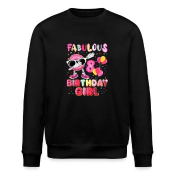 8ème anniversaire Dabbing Donut Fille fabuleuse - Sweat bio ROLLER Stanley/Stella Unisexe - noir - Devant - Nik (191cm)