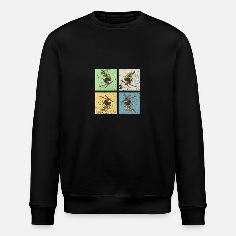 Ski Rétro - Sweat bio ROLLER Stanley/Stella Unisexe - noir