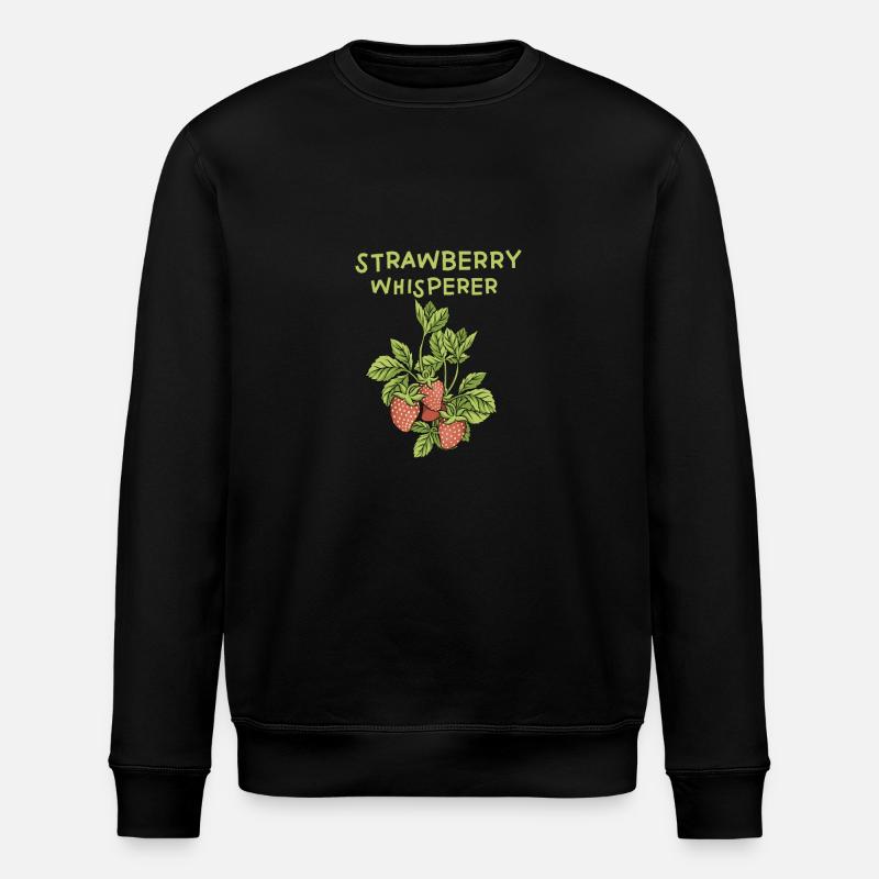 Erdbeeren Flüsterer - Stanley/Stella Unisex Bio-Sweatshirt ROLLER - Schwarz
