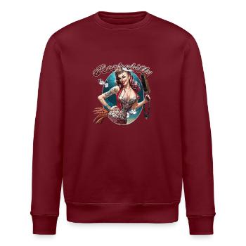 Vintage Rockabilly Girl - Sweat bio ROLLER Stanley/Stella Unisexe - bordeaux - Devant - Nik (191cm)