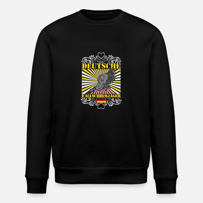 Der deutsche Fallschirmjäger - Stanley/Stella Unisex Bio-Sweatshirt ROLLER - Schwarz