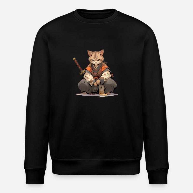 Chat d’Asie Samouraï japonais Samouraï - Sweat bio ROLLER Stanley/Stella Unisexe - noir