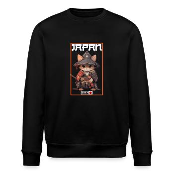 Asia Cat Japanese Samurai Samurai - Stanley/Stella ROLLER Unisex Organic Sweatshirt - black - Front - Nik (191cm)