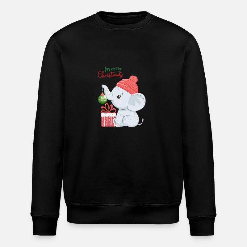 Babys 1st Christmas - Stanley/Stella ROLLER Unisex Organic Sweatshirt - black