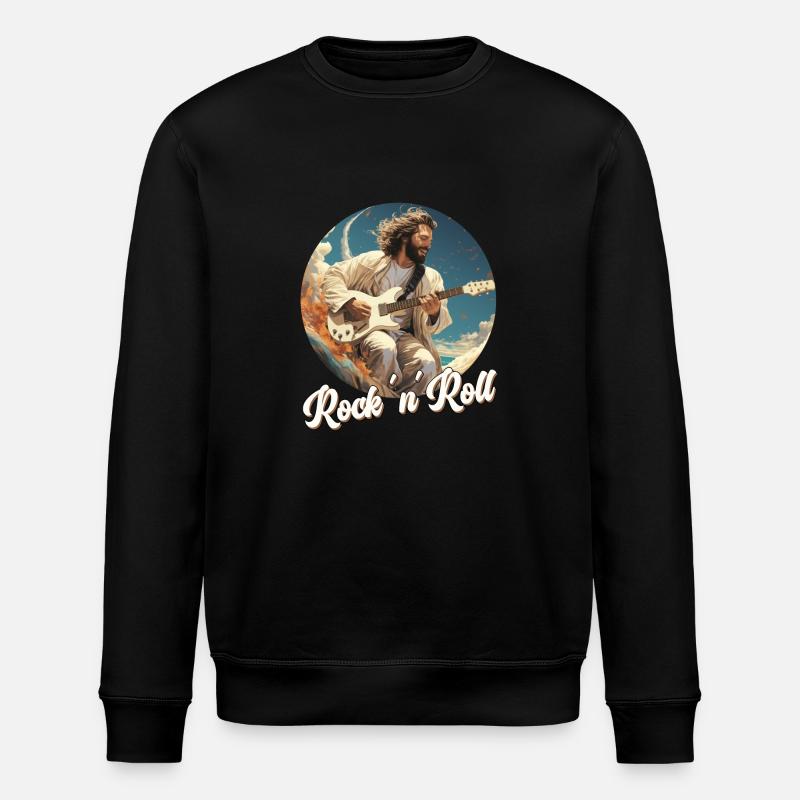 Rock ́n ́Roll Jesus - Stanley/Stella ROLLER Unisex Organic Sweatshirt - black