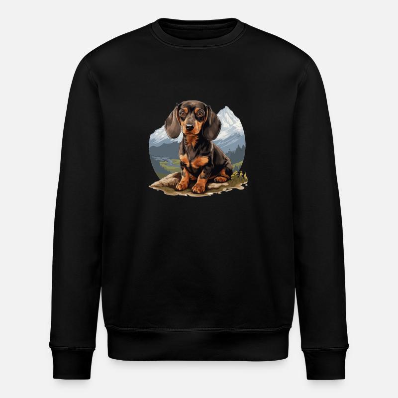 Alpine Badger Hound - Stanley/Stella ROLLER Unisex Organic Sweatshirt - black