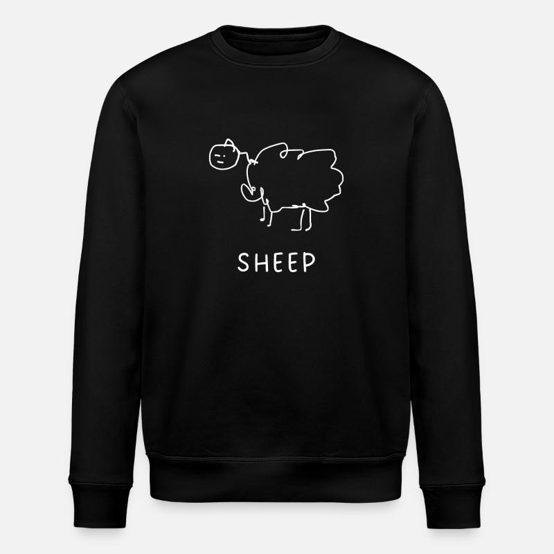 Sheep - Stanley/Stella ROLLER Unisex Organic Sweatshirt - black