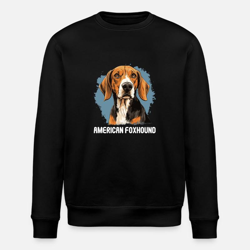 Hund American Foxhound - Stanley/Stella Unisex Bio-Sweatshirt ROLLER - Schwarz