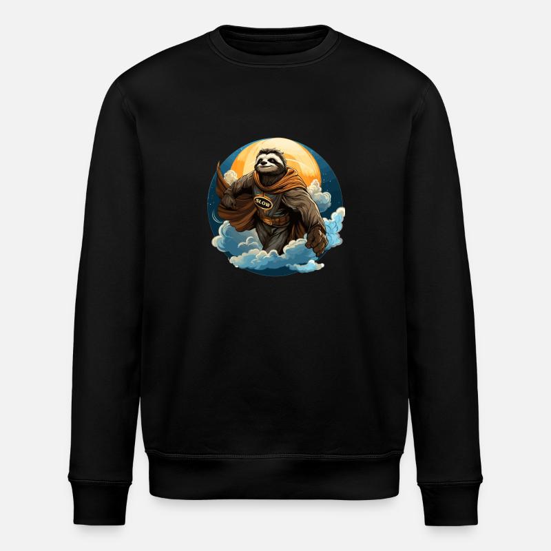Super Faultier - Stanley/Stella Unisex Bio-Sweatshirt ROLLER - Schwarz