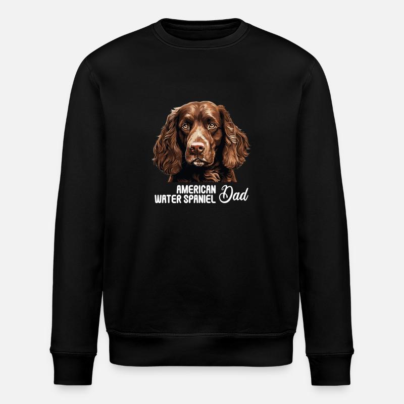 Dog American Water Spaniel - Stanley/Stella ROLLER Unisex Organic Sweatshirt - black