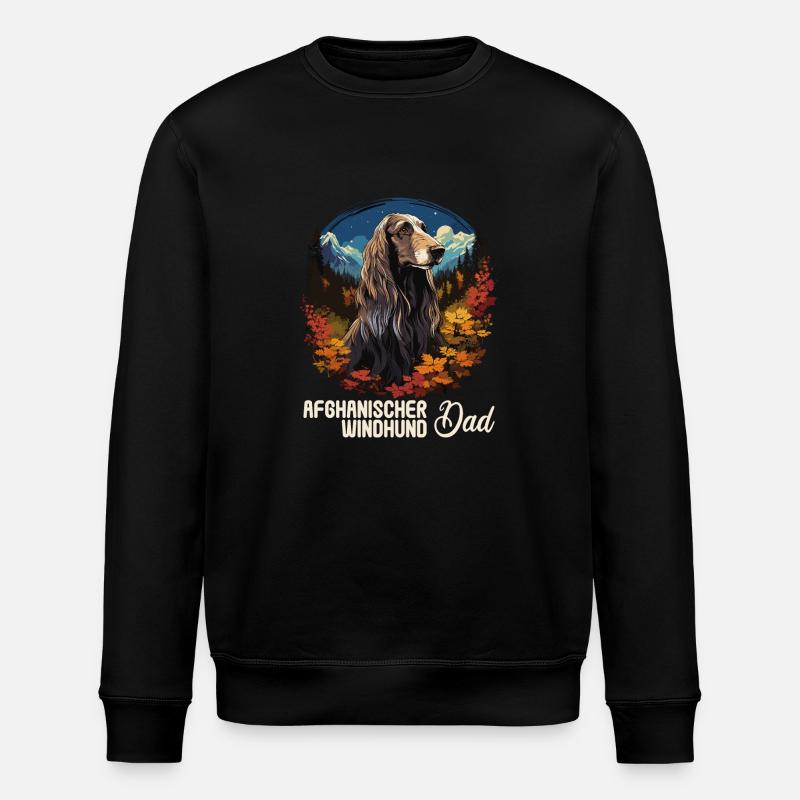 Chien Afghan Hound - Sweat bio ROLLER Stanley/Stella Unisexe - noir