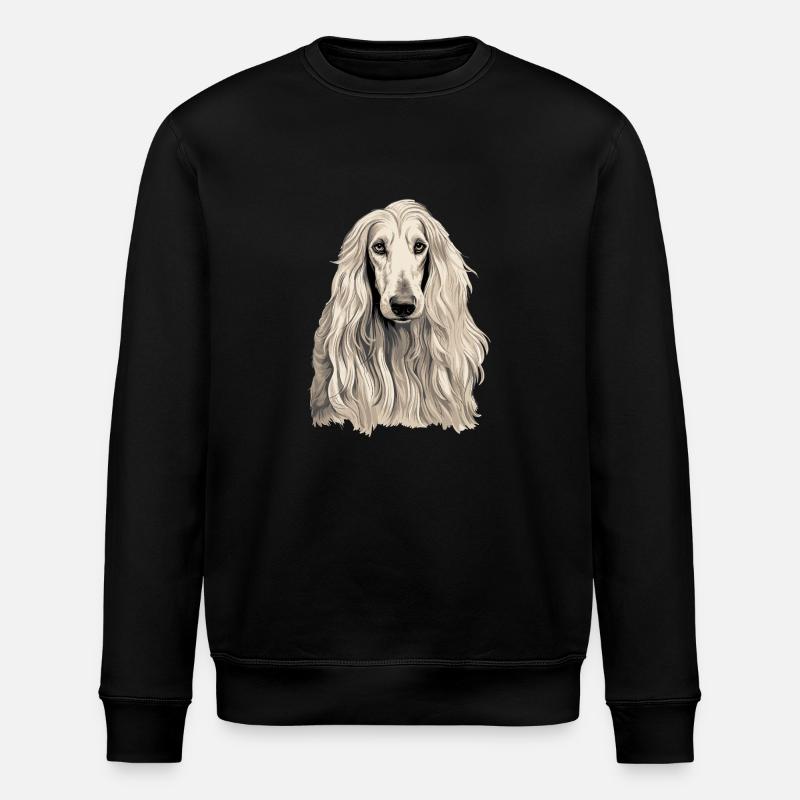 Chien Afghan Hound - Sweat bio ROLLER Stanley/Stella Unisexe - noir